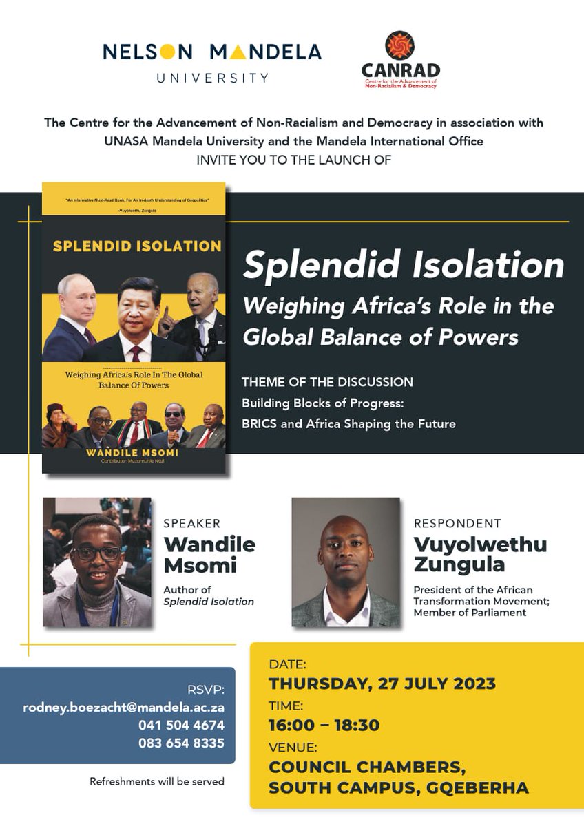 muzomuhle_ntuli's tweet photo. ♦️Isukile!♦️ The launch of #SplendidIsolation by @Wandilemsomix has commenced! https://t.co/1fsy9BsRQ3