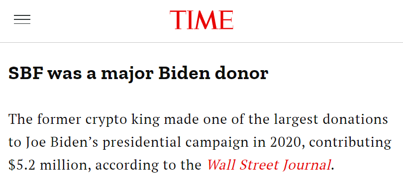 disclosetv's tweet photo. NEW - U.S. Justice Department drops campaign finance charge against Sam Bankman-Fried. The former "crypto king" made one of the largest donations to Biden's campaign in 2020. https://t.co/SrQez87jmf