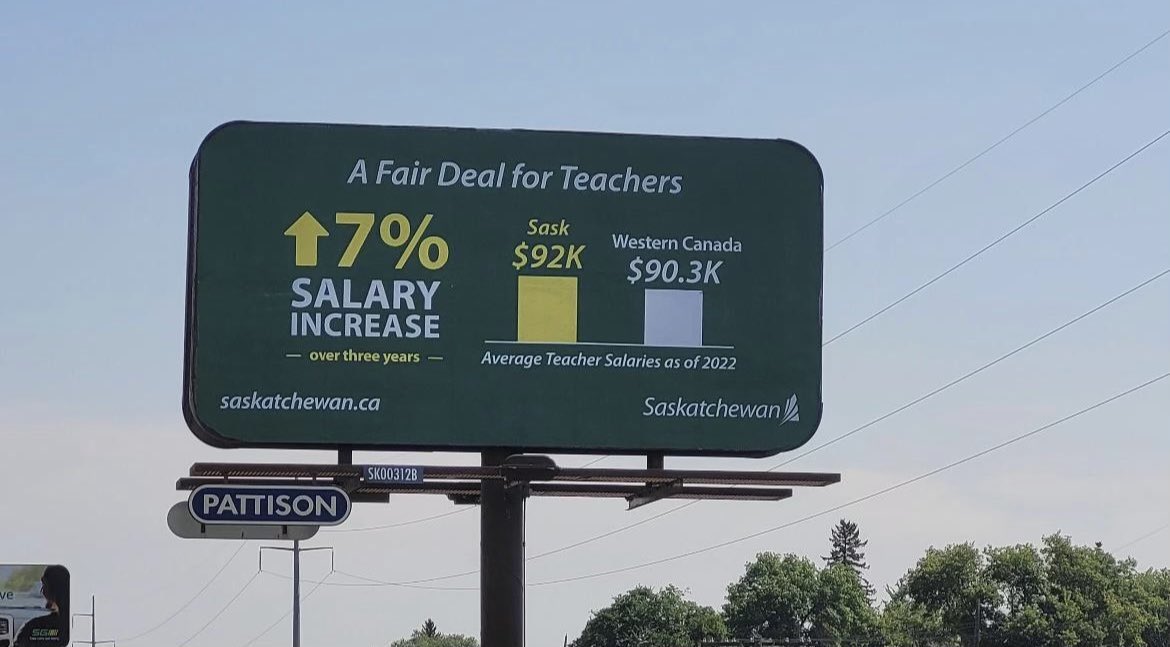 ReginaPosterBoy's tweet photo. In Saskatchewan, we pay an incompetent, farm bankrupting, DUI collecting, mom-killer twice as much as our highest paid teachers, and he’ll tell you that’s a fair deal.
#GrowthThatWorksForEveryone https://t.co/FdNYjnq8tc