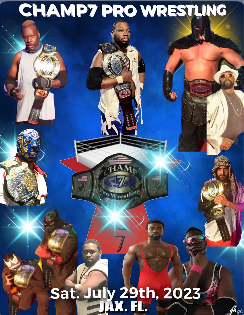 uachamp7's tweet photo. THIS SATURDAY!!!!!  IM EXCITED
THEN AND NOW !!!!!
     The HAMILTON GYM FAMILY REUNION &amp; CHAMP7 Pro Wrestling 
Saturday July 29th,2023 at 8:pm
The Sailor Art Thomas Silver Cup Battle Royal plus
3 TV Title Matches https://t.co/vFGNHWLMP0