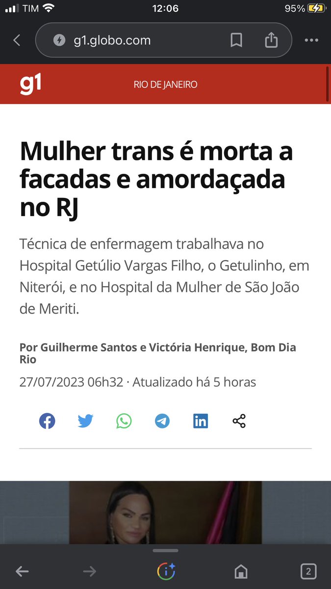 Brubrubender's tweet photo. Mais um crime de transfobia no país. Mais um no RJ! Sem motivação, sem investigação, até quando? Nos deixem viver! #mulherestransexual #lgbtqiapn+ https://t.co/XwswZ8Z5jQ