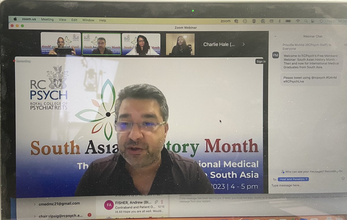 @rcpsych #sahm @DrShahidLatif asked @jsbamrah his early life in uk. Tune in for next questions to the panel. @rcpsychTrainees @rcpsychWM @RCPsychSASdocs @rcpsychGAP @rcpsychINTL @rcpsychLDN