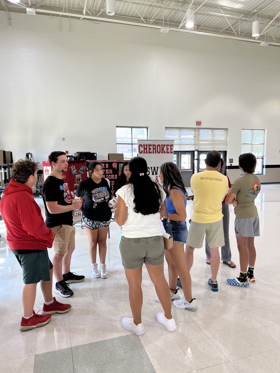 CHS_Warriors's tweet photo. What a fantastic day meeting all our ninth graders and new upper classmen. We welcome all of our Warriors back to school on Tuesday, August 1! ⁦@CherokeeSchools⁩ #ccsdfam https://t.co/D1EdDBwn7U