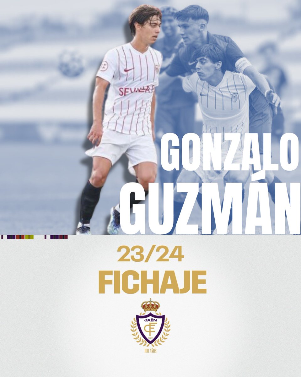 🆕 ¡ＦＩＣＨＡＪＥ！🆕

El Real Jaén ha llegado a un acuerdo con Gonzalo Guzmán para la siguiente temporada 23/24. ✍🏻

19 años, mediapunta. Calidad, habilidad y descaro. 💎

Formado en las categorías inferiores del Sevilla F.C, donde ha llegado a jugar en 2ª RFEF con el Sevilla