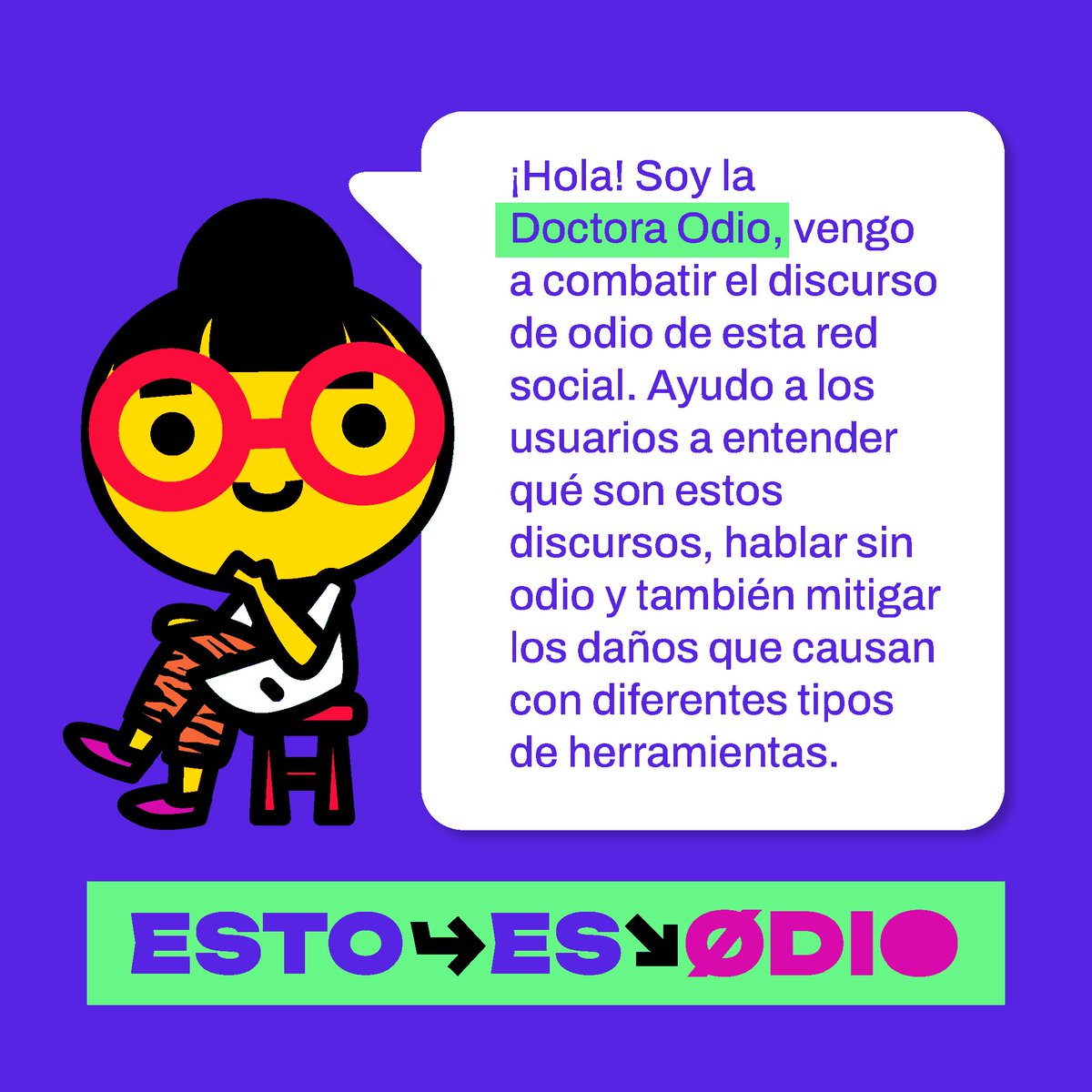 LaDoctoraOdio's tweet photo. Hola, hola. 👋 Vine a tratar y curar el odio en sus discursos, twitter lo amerita. 🧐
 
⬇️ Abro hilo de presentación. https://t.co/DcWGNaEKA2