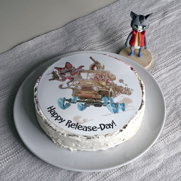 OMG, my girlfriend secretly made a cake for the release of my game <a href="/CatboyGame/">Pixelpogo</a>  🤩🎂 THANK YOU SO MUCH, LOVE U! 🩷

I've worked very hard for the past 6+ years (with some breaks) on that project. It feels good to finally see it on steam.