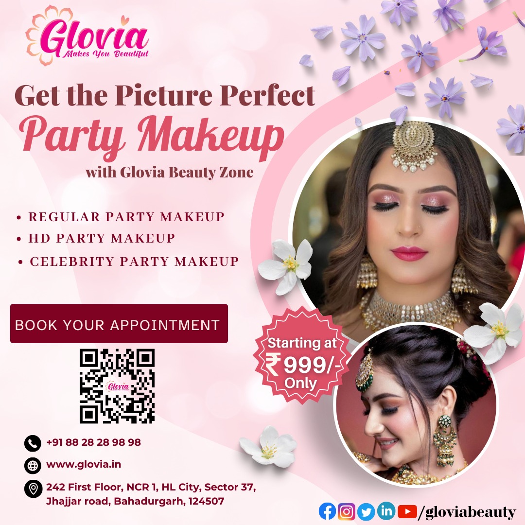 gloviabeauty's tweet image. Let our expert beauticians work their magic and create stunning party makeup looks that leave a lasting impression! ✨💃 From glamorous eyes to flawless skin, we've got you covered. #PartyMakeup #MakeupMasters #PartyReady #BeautyExperts  #partytime #glovia #gloviabeauty" 🎊💖🤩