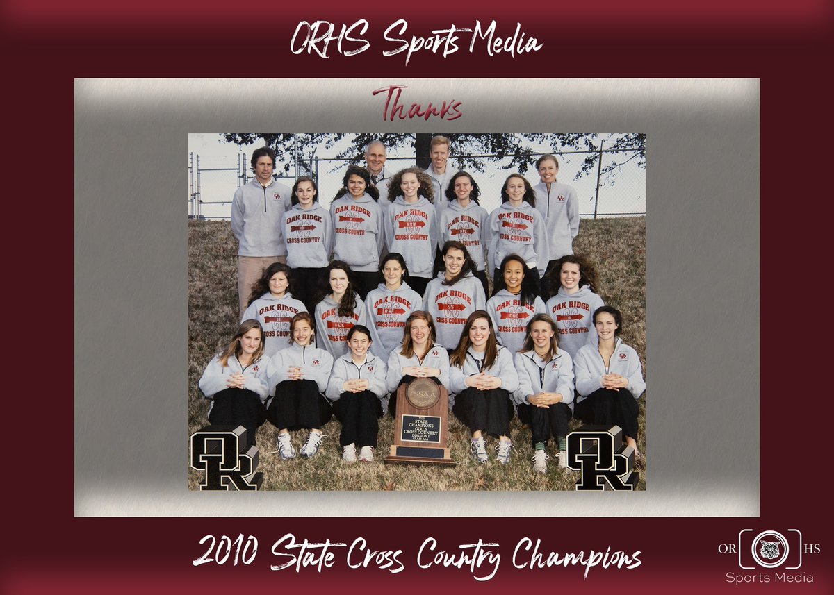 In 2010, ORHS XC won the girls’ AAA State Championship, defeating Science Hill, HVA, Ravenwood, and Brentwood for the title. Members of that team are supporting ORHS Sports Media this year by sponsoring photo galleries for XC, swimming, and track. Thank you, Champs! 👊