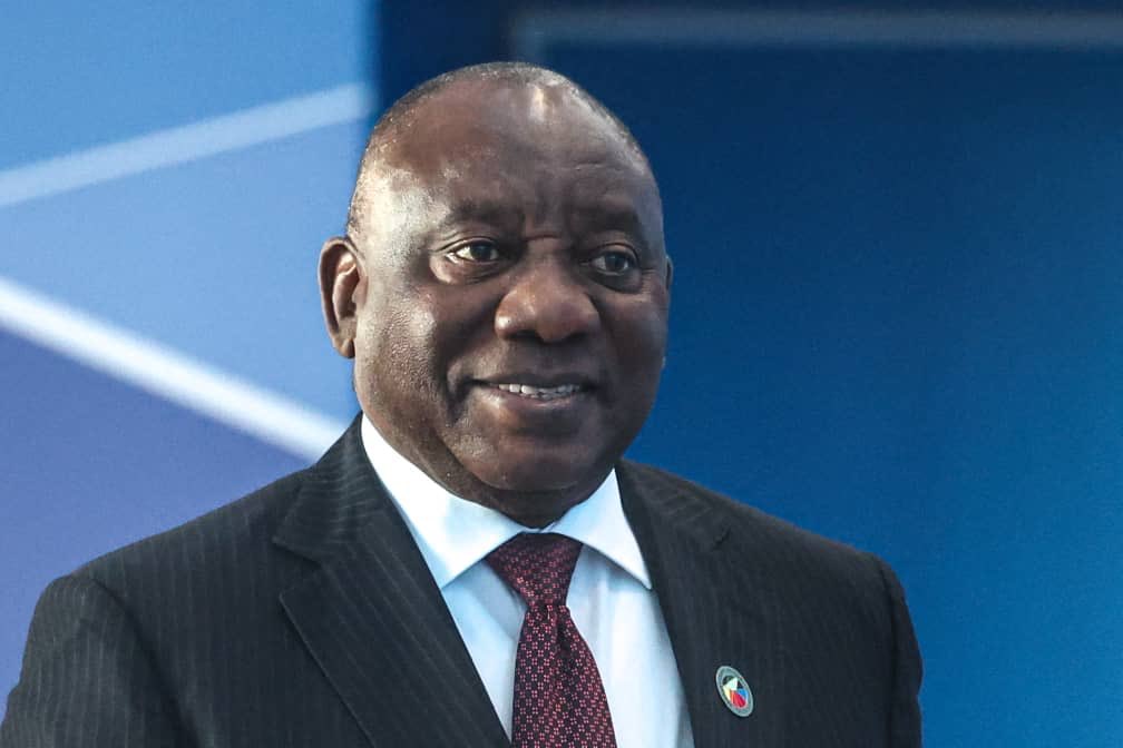 South African president Cyril Ramaphosa seen here, is at the summit while also telling Putin last month that the war in Ukraine must end. (4/11)