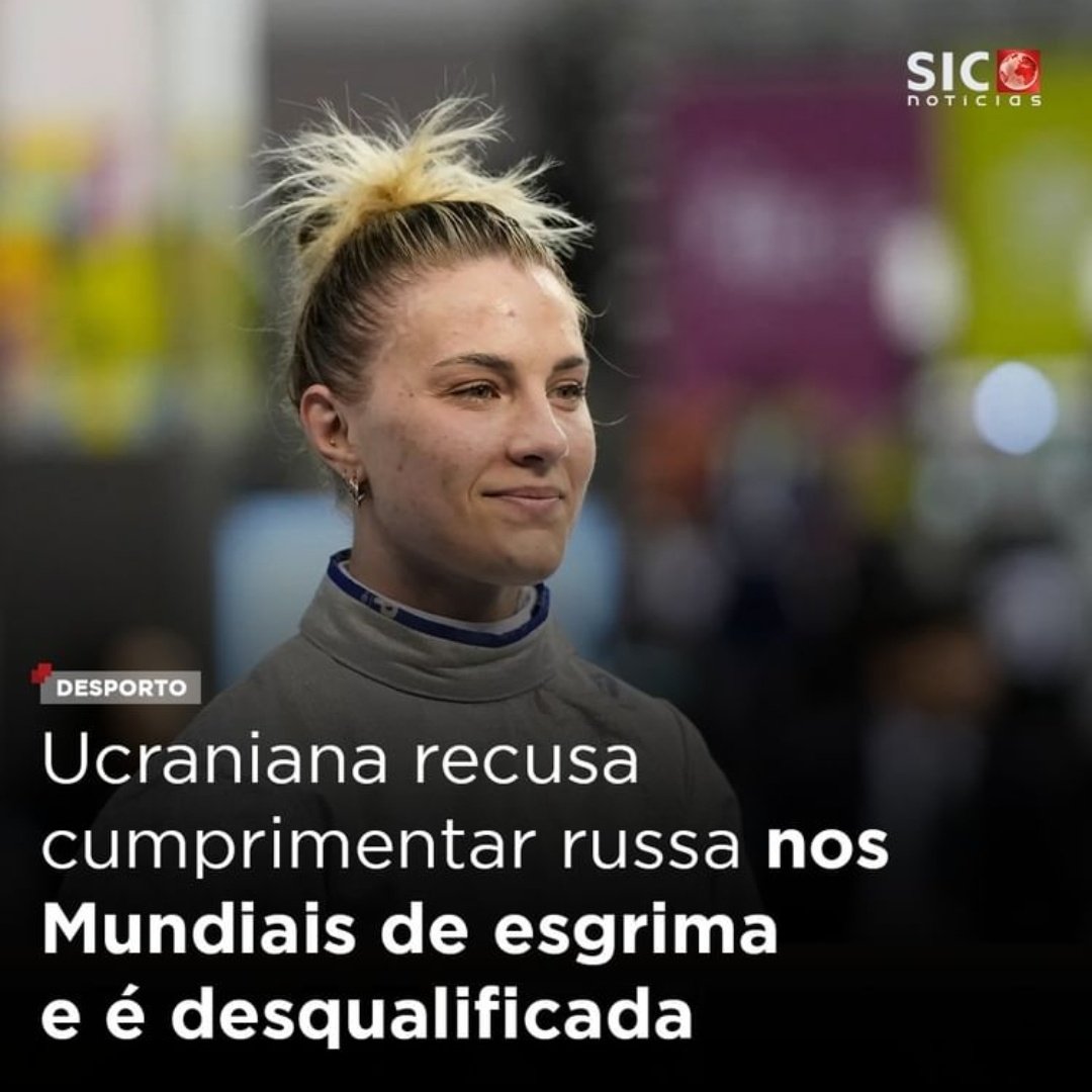 E bem desclassificada! 👏
Como se a russa fosse culpada do que está a acontecer. Falta de educação.