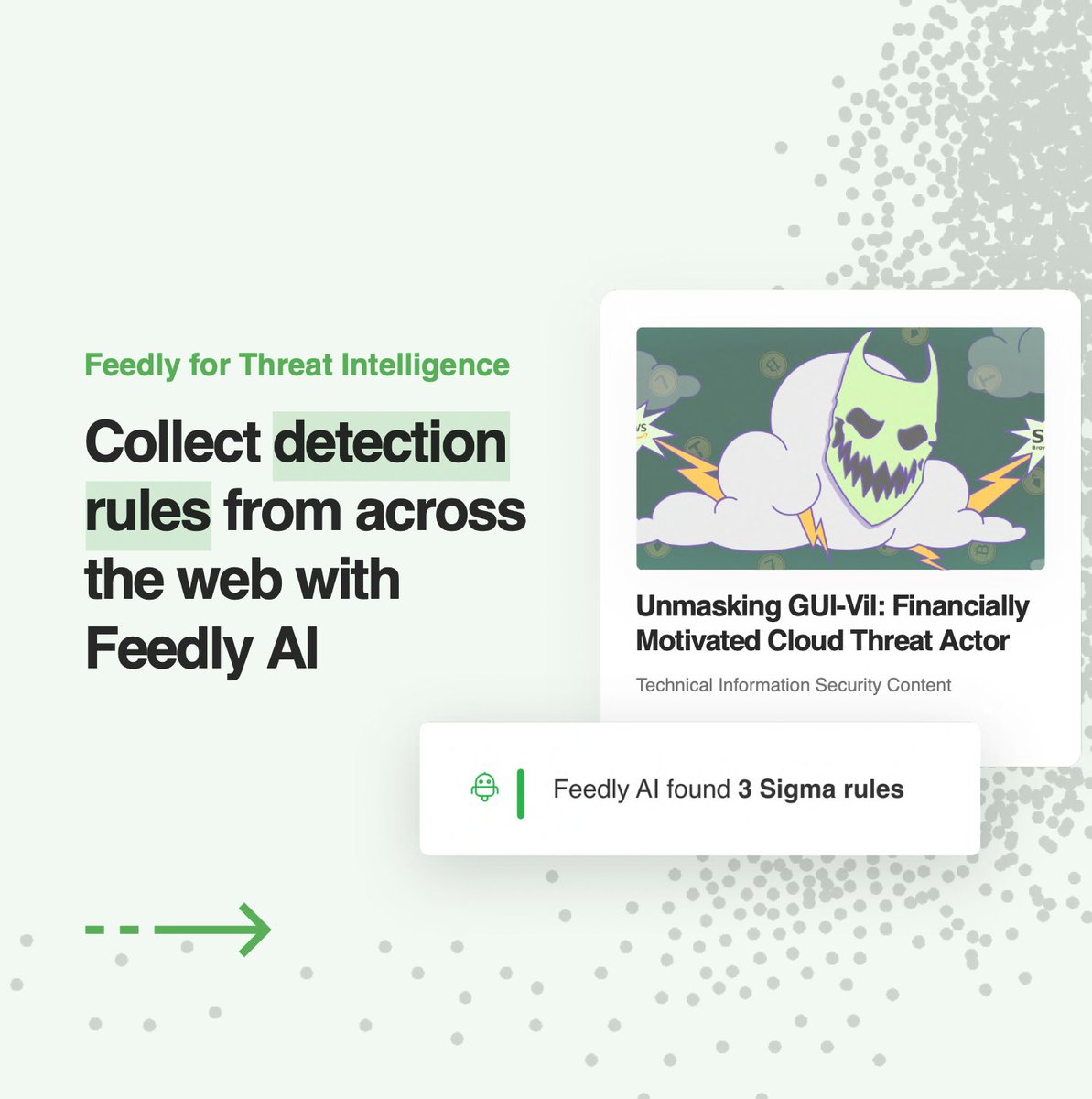 feedly's tweet photo. Do you use #YARA rules to identify and classify malware samples?
You can now create customizable Feedly AI feeds that scour the web for specific YARA, #Sigma, #Snort, or Microsoft #HuntingQueries and automatically download the detection rules you discover! https://t.co/qJjgy0fI2d