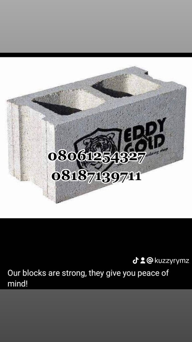 kuzzyrymz's tweet image. WE DELIVERY QUALITY BLOCKS TO YOUR LOCATION UN ABUJA AT AFFORDABLE PRICES 
CALL : 
08061254327
08187139711
#AbujaTwitterCommunity 
@Chimato5 #buildingmaterials 
#BuildingBlock @buj_landlord