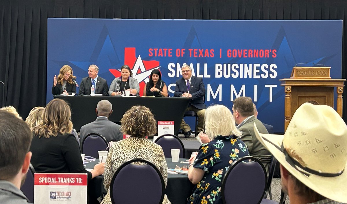 Great discussions today at the Governor’s Small Business Summit in Stephenville! #WSNCT Exec Dir Phedra Redifer led a Workforce Development panel on how we help small businesses thrive. Read about our Small Business Solutions news: dfwjobs.com/pressroom #DFWJobs