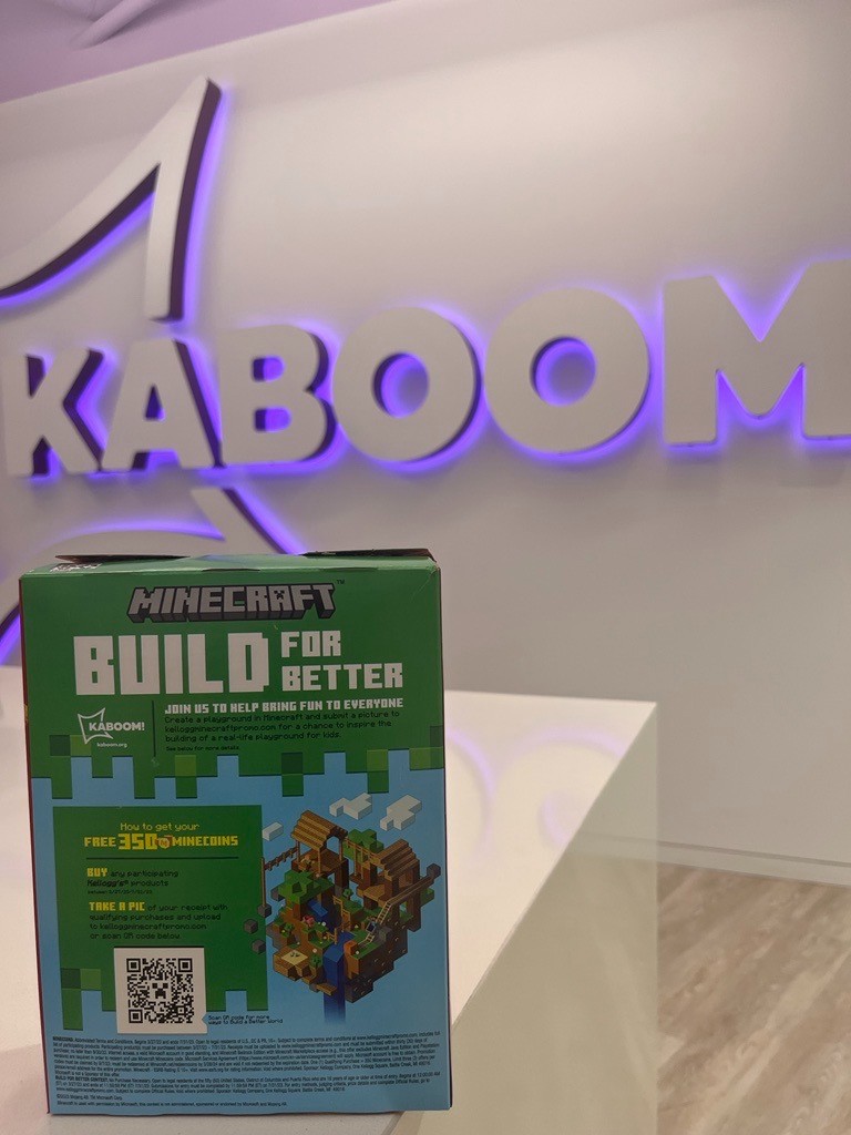 Spotted in the KABOOM! office – Build for Better <a href="/cheezit/">CHEEZ-IT</a>. Join the Minecraft in-game build challenge for a chance to inspire a playground in real life. The contest closes on 7/31, so get your entries in today. For official rules and to enter, visit bit.ly/3Y6Z0Nn
