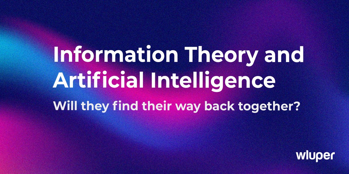 Check out our latest blog post on practical examples of how AI and Information Theory can be merged: 
medium.com/wluper/informa…

#MachineLearning #InformationTheory #ArtificialInteligence