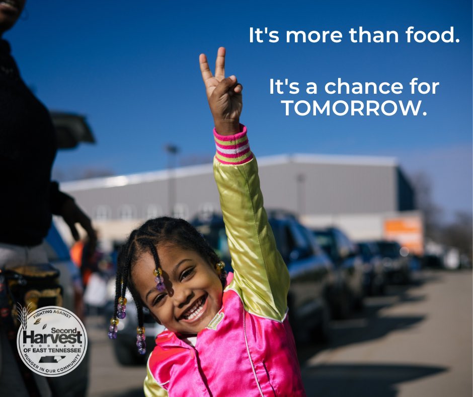 Giving our East Tennessee kids a chance to have the future they deserve starts with making sure they are fed. Support @SecondHarvestET in their mission to combat hunger in our community.