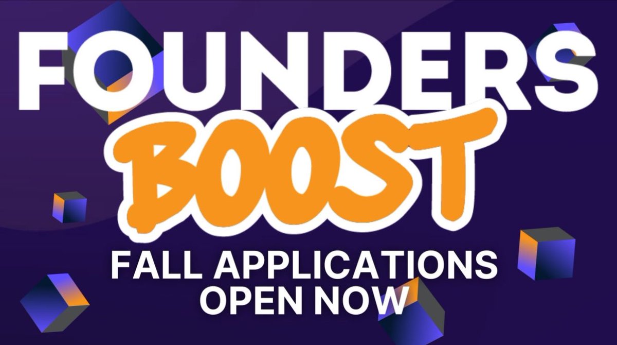 If you're an early-stage startup or founder, applications are now open for our New York cohort!

We've helped alumni raise 160MM+ around the world 

It's no cost, no equity for founders accepted

foundersboost.com/pre-accelerato…