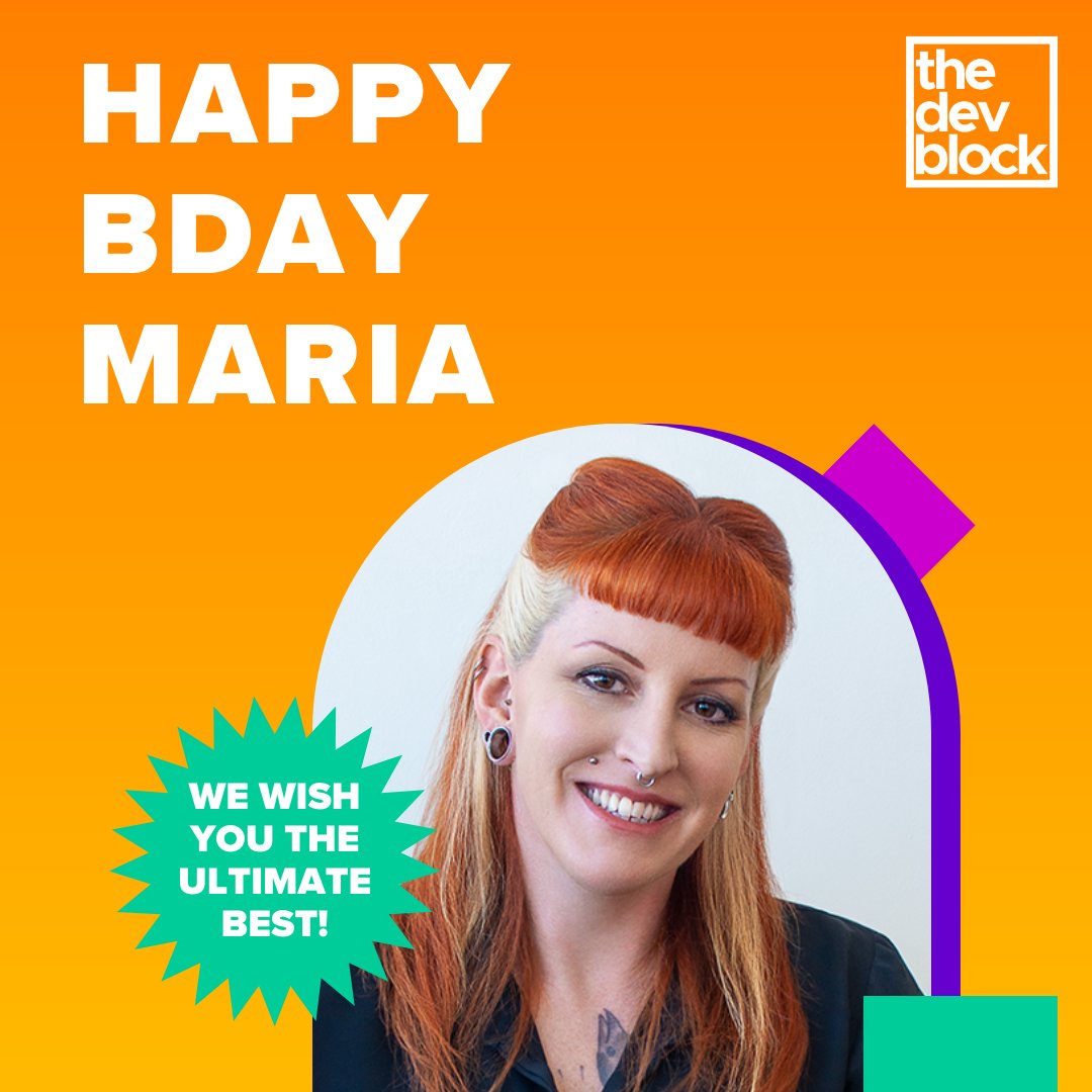 TheDevBlock's tweet image. 🧡Happy #Bday Maria!
(yes, she is our Brand &amp;amp; Communications Manager!)
@TheDevBlock wishes you the 🙌 ultimate best on your day (and every day)!

#TheDevBlock #birthday #CelebrateOurTeam #DreamTeam #team #celebrate #CMO