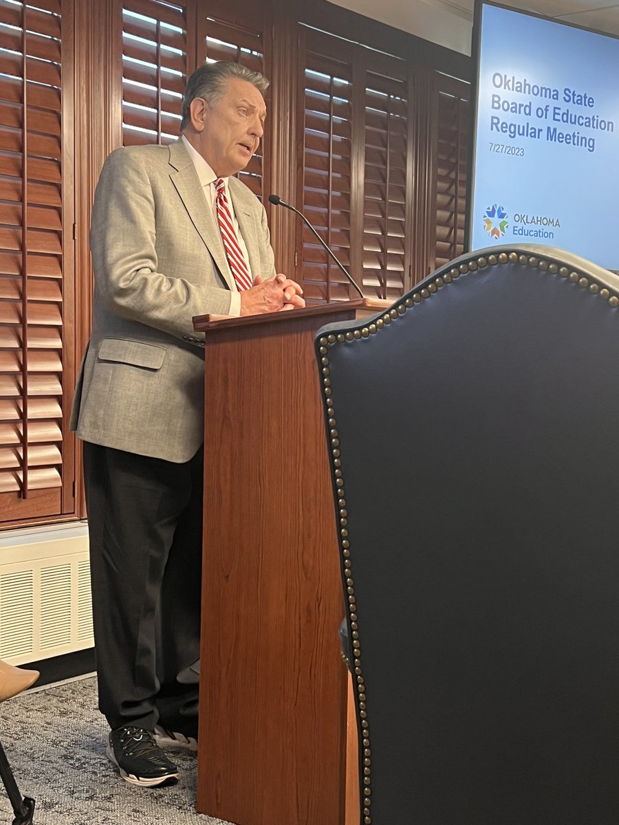 Erin_Christy's tweet image. “No one ever intended for church and state to be separated,” said Bob Linn, expressing support for Ryan Walters’ efforts to incorporate more Christian religion in Oklahoma schools.