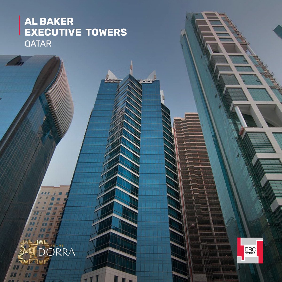 CRC_Dorra's tweet photo. Al Baker Executive Towers, a testament to CRC Dorra's construction prowess in Qatar. These magnificent twin towers, spanning 109,084 sqm for the 2 towers to redefine contemporary living in Dafna, Qatar.

#CRCDorra #BuildingExcellence #80YearsDorra https://t.co/HkcK7XKoD0