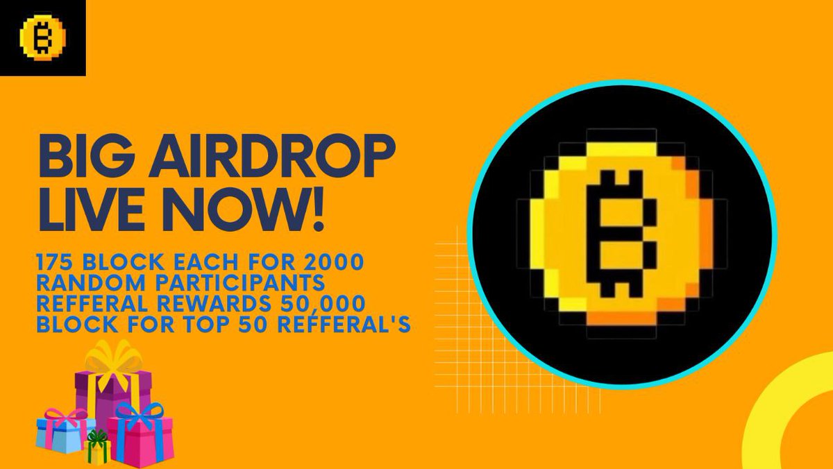CryptoEarning17's tweet photo. 📣 BitCraft Airdrop is live!

🏆 Reward for Tasks: 175 $BLOCK for 2000 random participants each.

👨‍👩‍👧 Referral Reward:50,000 $BLOCK for top 50 referrers.

✅ Complete #gleam 
https://t.co/N8F80p82ZX

#airdrop #airdropcrypto #crypto #Airdrops #giveaway https://t.co/Cv0xVtEVEk