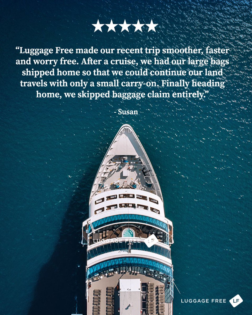 LuggageFree's tweet photo. We're perfect for any occasion. ⭐⭐⭐⭐⭐

#ship #shipping #cruise #luggage https://t.co/nTgQ31bz2d