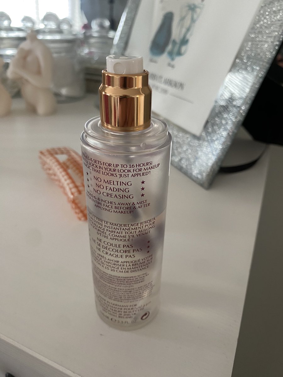 Iyceum's tweet photo. @CTilburyMakeup hi, I got my partner this for our wedding anniversary but the spray function has got stuck? As you can see it’s still quite full. #4 https://t.co/gLEDHVtFxX