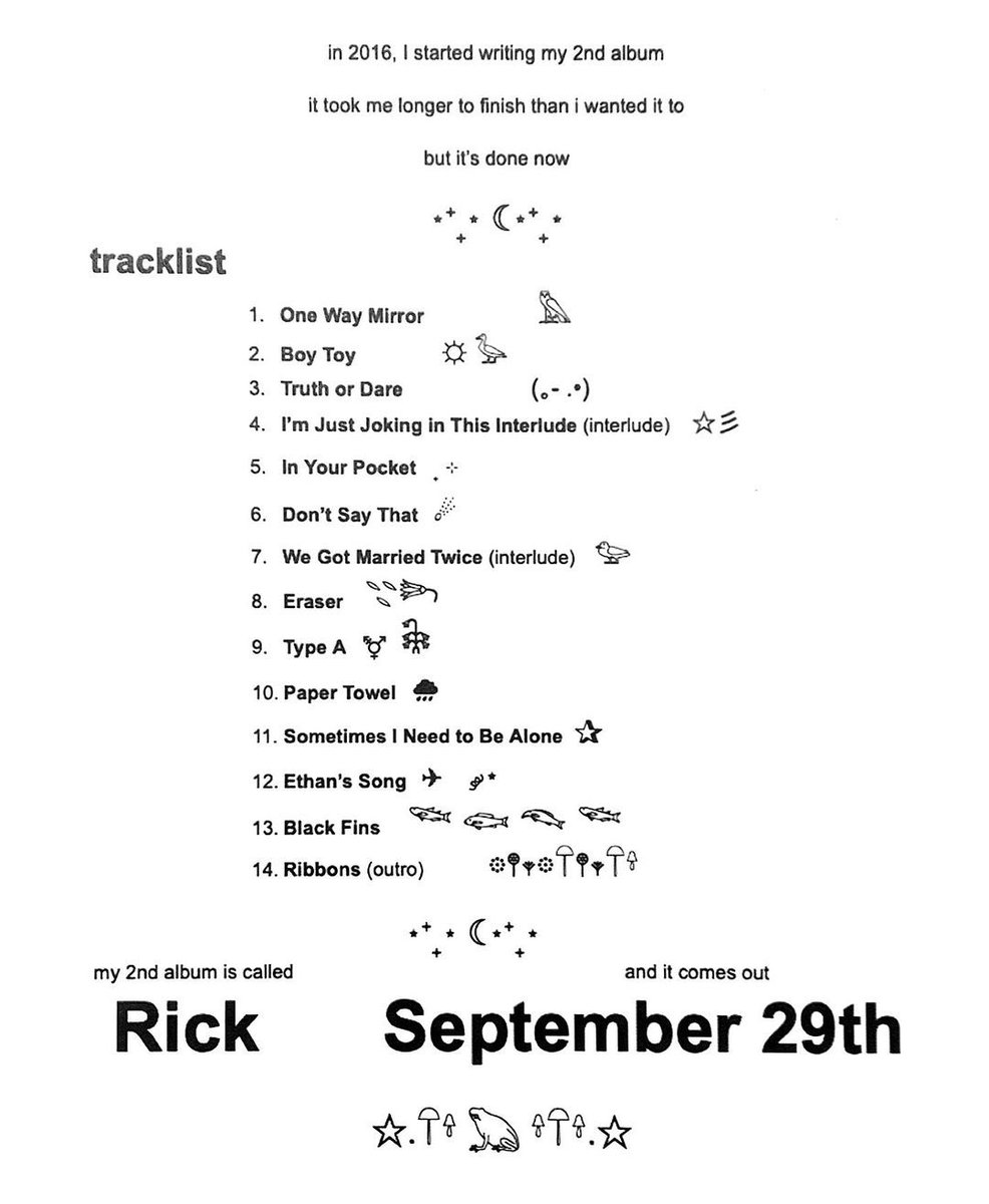 rohmontgomery's tweet photo. TRACKLIST ALERT 🚨 look at the names of the songs. memorize them. love them as much as they love you… and PRESAVE the album https://t.co/UkazbezvIO https://t.co/nei02awtIo