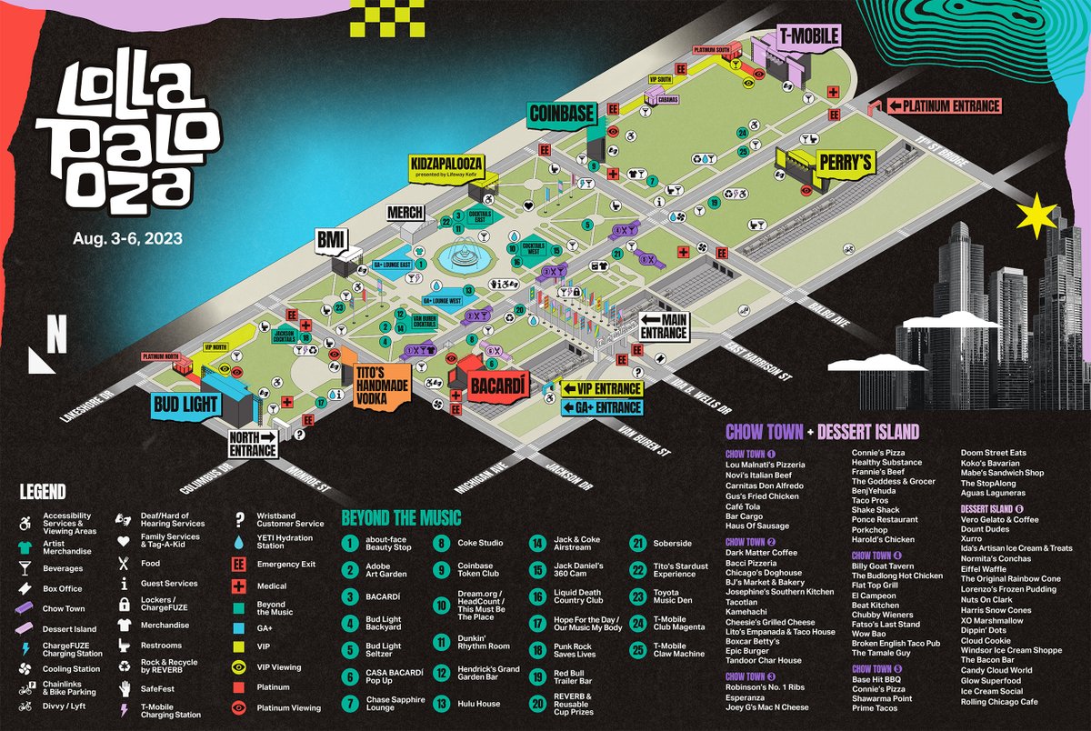 Lollapalooza map