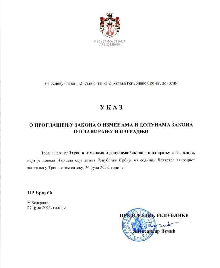 srdjanmil037's tweet photo. Aleksandar Vučić je danas potpisao sramotni zakon koji njegove finansijere, nalogodavce i tajkune oslobađa plaćanja troškova za prenamenu zemljišta, čime je oštetio budžet Republike Srbije i od građana Srbije ukrao milijarde eura.
#odgovaraćete https://t.co/cmSyfBCvir