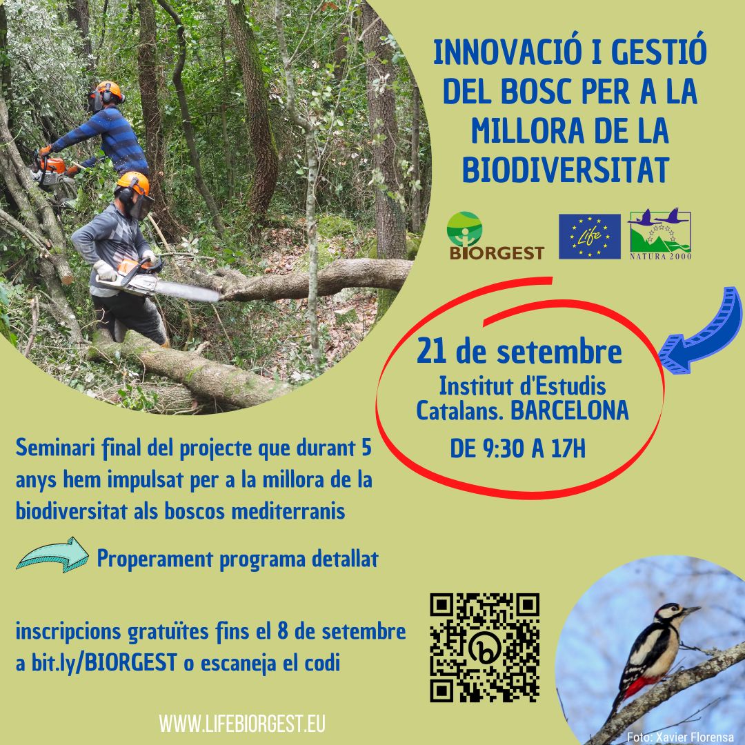 🚨 INSCRIPCIONS OBERTES! 
👉bit.ly/BIORGEST

<a href="/cfcatalunya/">Consorci Forestal</a>
<a href="/ctforestal/">CTFC</a>
<a href="/CREAF_ecologia/">CREAF</a>
<a href="/XCNatura/">XCN</a>
#CNPF #CPF
<a href="/accioclimatica/">Assemblea d'acció climàtica</a>