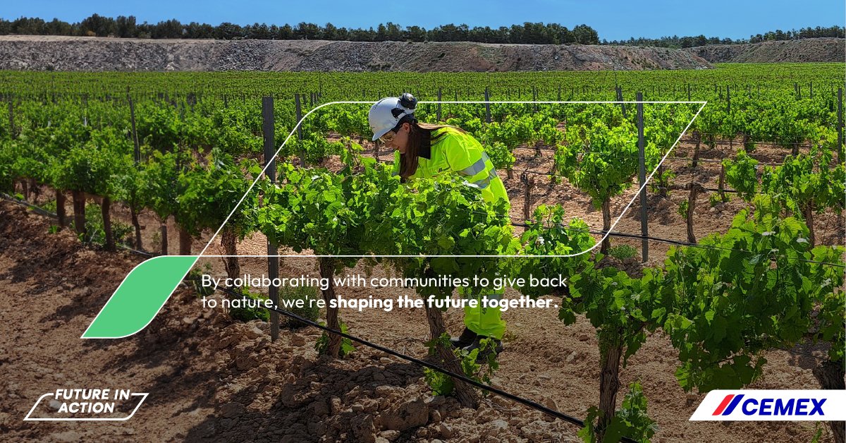 Cemex_USA's tweet photo. Water and biodiversity are crucial to humanity's well-being and ensuring future generations can thrive. Through our #FutureInAction program, we're committed to preserving, restoring, and enhancing the environment across our value chain. Let's keep #ShapingTheFutureTogether. https://t.co/sFzZS4NS2I