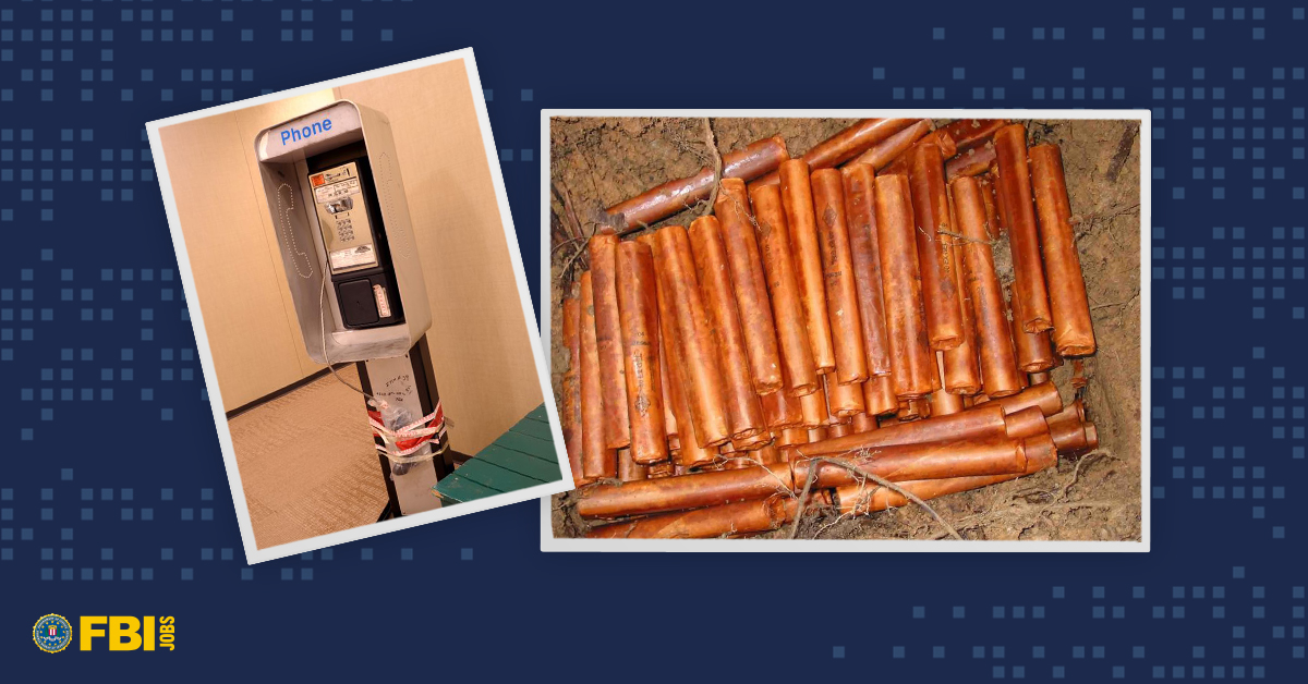 FBIJobs's tweet photo. Today in 1996, #EricRudolph set off a three-year #investigation by using this phone booth to call 911 to warn of a bomb in #CentennialOlympicPark. Your skills could help us with similar cases. Set yourself apart. Apply today. #FBIJobs #FBI #BombTech
https://t.co/aQtQ06synd https://t.co/1wI1JMkIVP