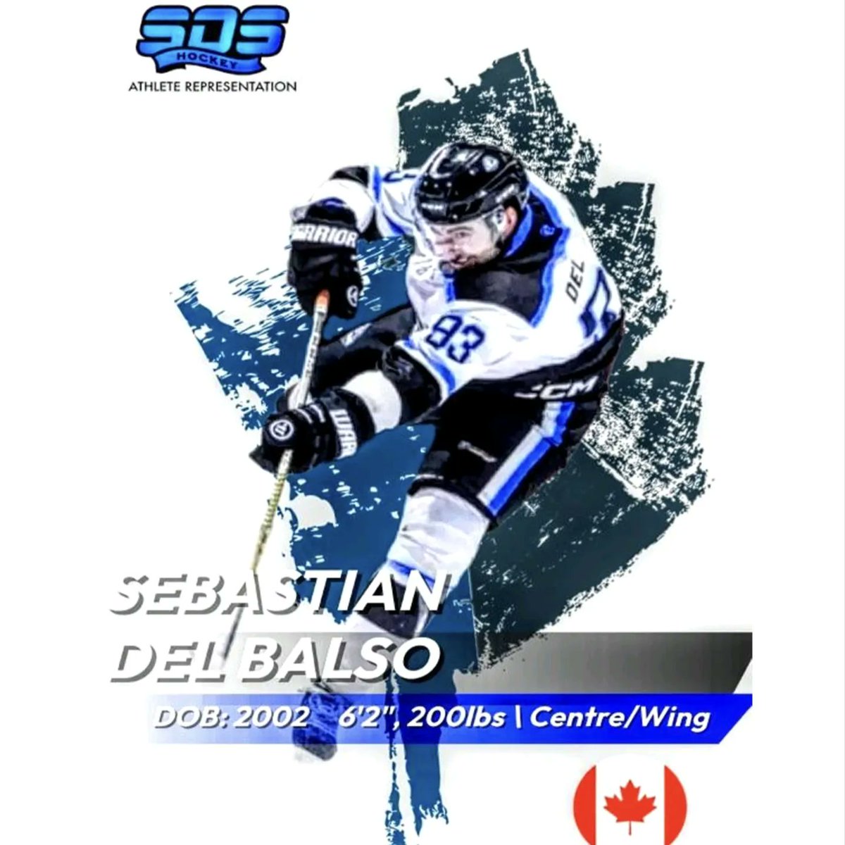 SOS_Hockey's tweet photo. PLAYER SPOTLIGHT:  Sebastian Del Balso (2002 C/W)

Top 9 FWD, PP &amp; PK specialist. Amongst his trademarks, he possesses exceptional Hockey IQ and an Elite Release. 

#freeagent #prohockey #northamerica #europe #soshockey #athleterep #playeragent  #chasinggreatness #hockeylife https://t.co/vafb0XuX3V