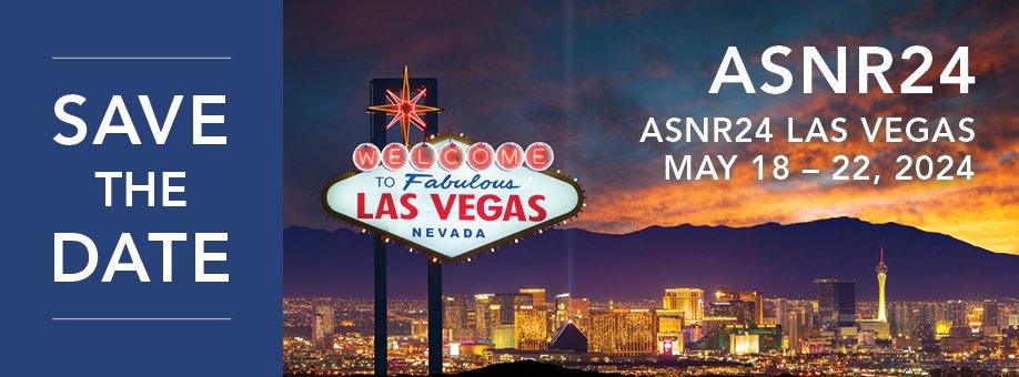 Planning is well underway for #ASNR24 in Las Vegas, May 18-22. The theme is Celebrating Neuroradiologists in all aspects of practice, from advances in research to educational and practice innovations. Save the date -- we can't wait to see you then! #Neuroradiology #RadRes #MedEd