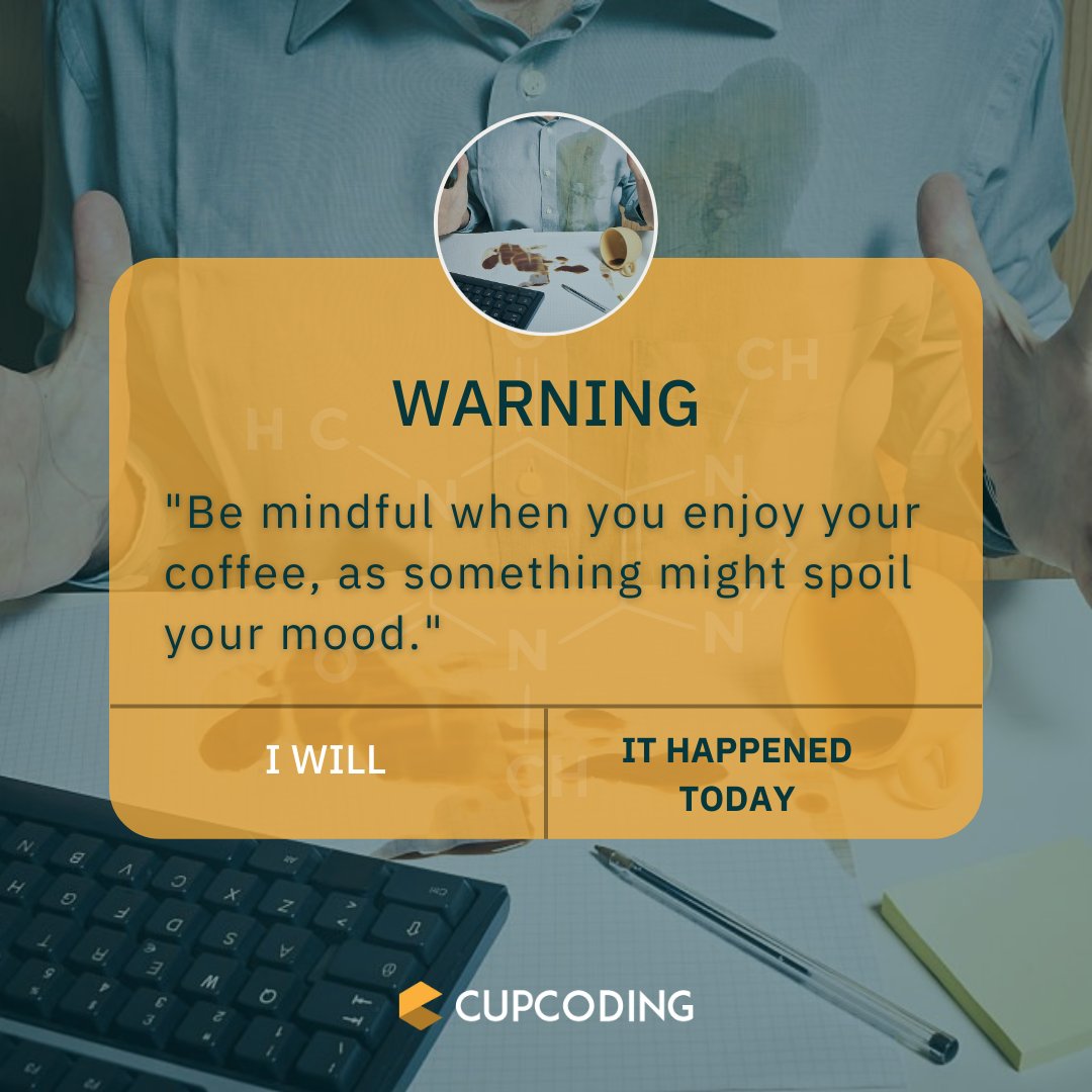 CupCoding's tweet photo. Don't let anyone or anything spoil your day or mood and shield yourself with some coffee.
#CupCoding π»
#CodeWhileCoffeeIsHot β
#RememberYourCupOfCoffee #CoffeeTime #Coffee #UAE #Dubai #IT https://t.co/2fXqfgDFHb