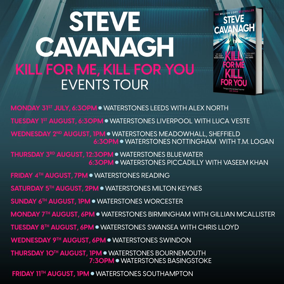 #Giveaway
In one week KILL FOR ME, KILL FOR YOU will be released in the UK and I'll be touring, so do come and see me. Who wants to win a personalized copy? RETWEET and FOLLOW me to enter. Competition ends Tomorrow night. Pre order your copy here...
linktr.ee/killformekillf…