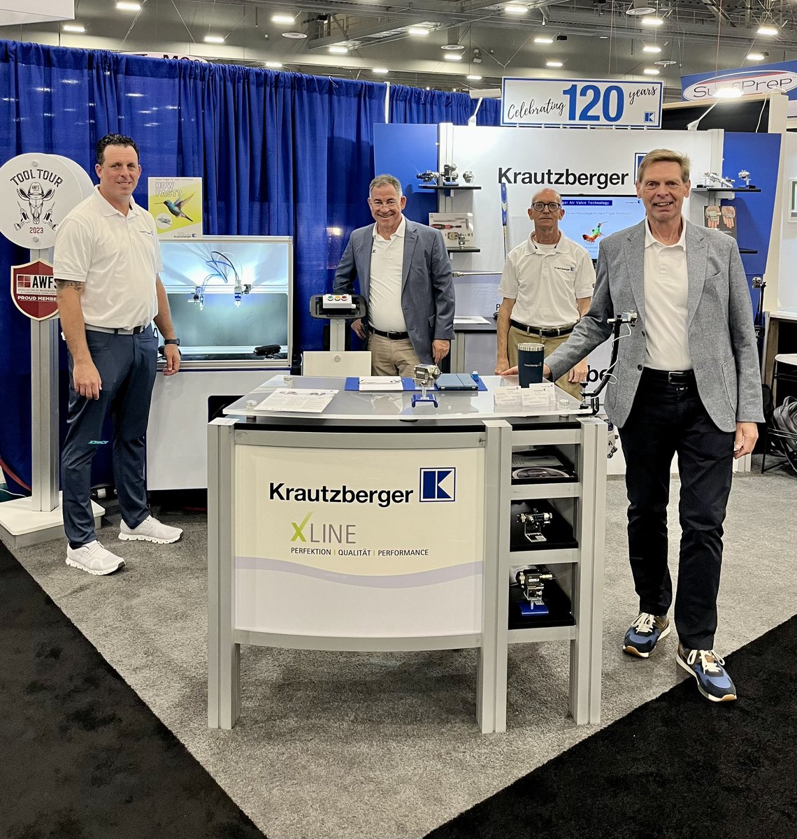 KrautzbergerNA's tweet image. 🔷 Get expert recommendations for your finishing needs today at Krautzberger booth 2965 #awfsfair2023 #awfstooltour #builtforthis #spraygun #sprayequipment #surfacetechnology #spraytechnology #krautzberger #finishingsolutions #finishes