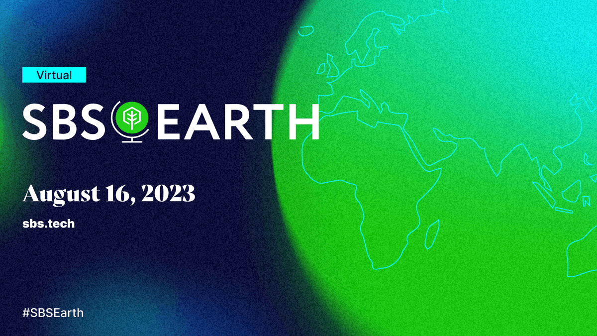 #SBSEarth is the first fully virtual @SBS__Tech... and our lineup of speakers spans the globe 🌐 Don't miss talks by: 🌱 @juanjgiraldoc, @dg_guardians 🌱 @stenverjerkku, @solidworldhq 🌱 @BooneBergsma, @ESGweb3ventures & many more Register 👇 sbs.tech