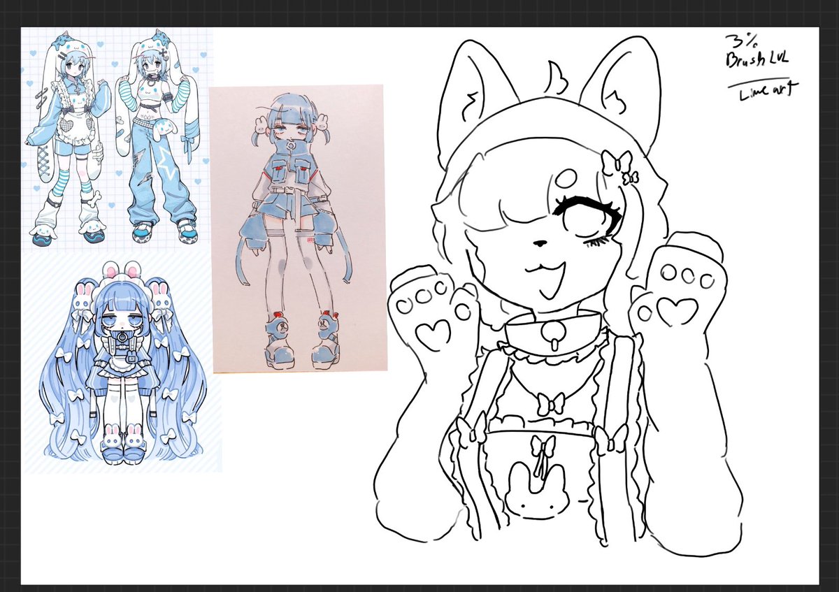 yellowhehera's tweet photo. Just a small wipp I wanted to showw 

#WIP #digitalart #bunny #kawaii #maidthingy #beans #bows https://t.co/2a6tMIzI1I