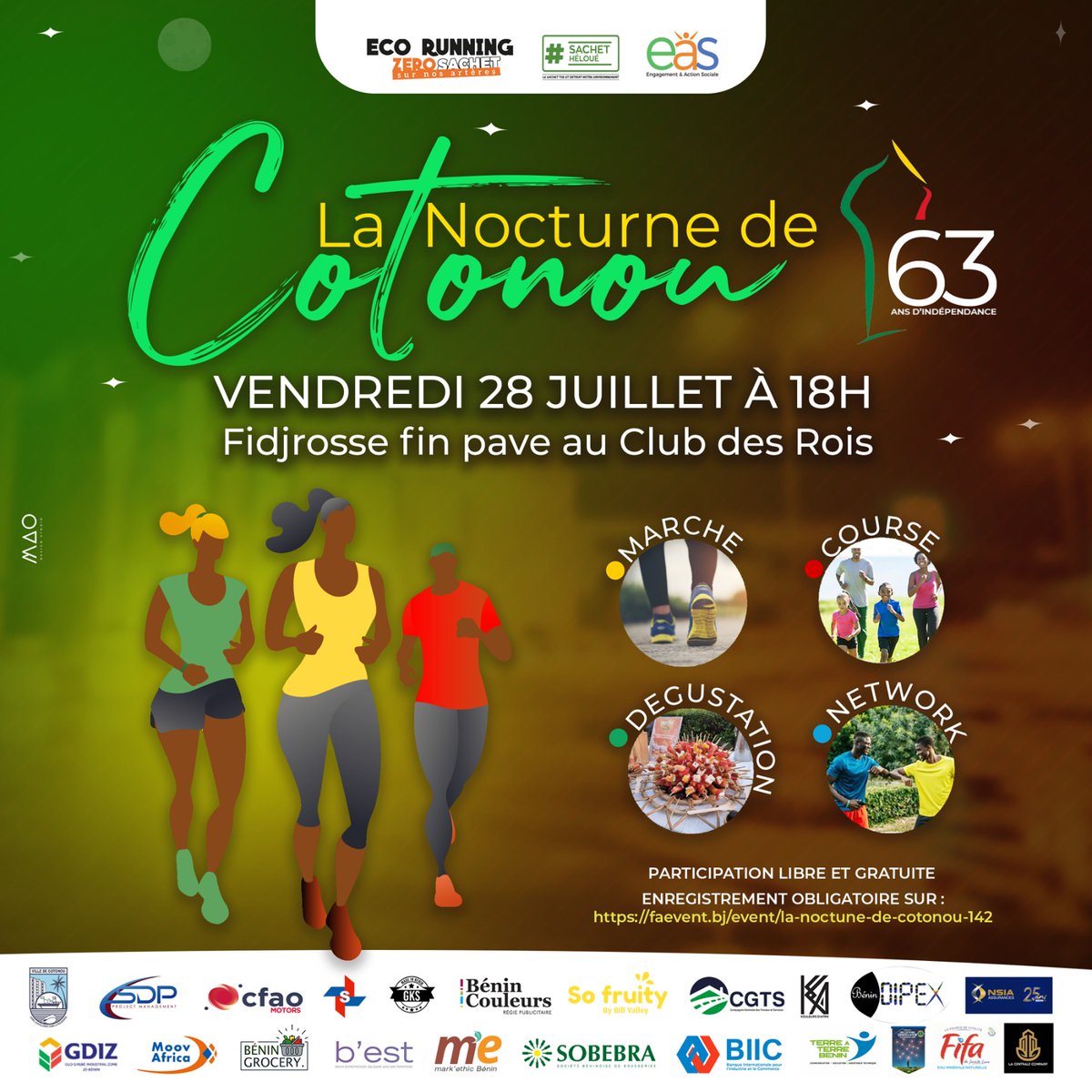 ChammaGbeha's tweet photo. Je viens de m'inscrire pour demain ! Je vous invite à le faire aussi.
Allons rigoler, marcher, manger, networker et encourager nos producteurs locaux. En plus, c'est gratuit !
#MadeInBenin🇧🇯 #network #sport #foodlover #Ecorunning https://t.co/bgOMbMIi1U