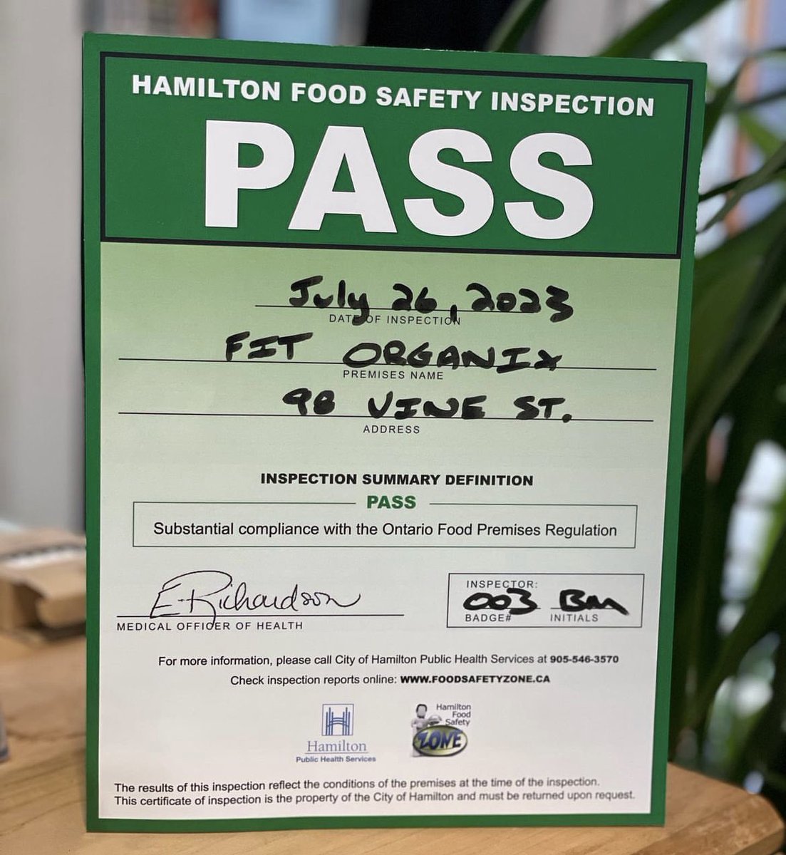 Of course we passed our Health Inspection. We can help your body to do the same. #healthyfood #organicmealdelivery #mealdelivery