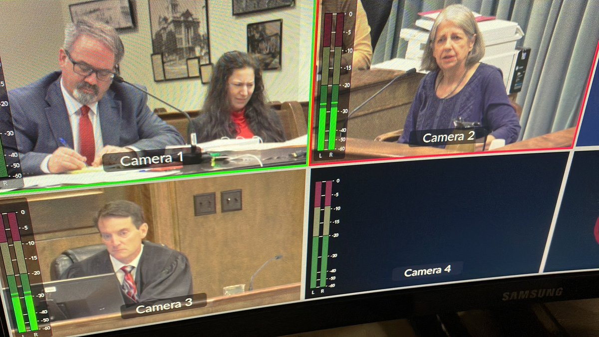 BritSchmidtNews's tweet photo. Defense expert Lytton says she attempted to talk to #Schabusiness three times in February, but she was non-verbal. One incident included Schabusiness picking up a plastic chair and throwing it at Lytton. She says in 32 years, she’s never had anyone do that to her. https://t.co/xz8w8EsMbt