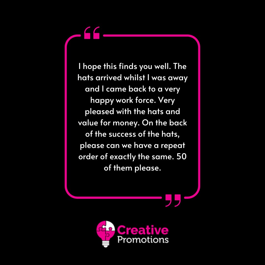 creativepromouk's tweet image. Another day, another incredible #review - thank you 🙌

#CreativePromotions #PromotionalGitfs #PersonalisedGifts #PocketGifts #Gifts #Bags #PlasticBags #Mugs #Clothing #BespokeClothing #PrintServices #Keyrings #Magnets