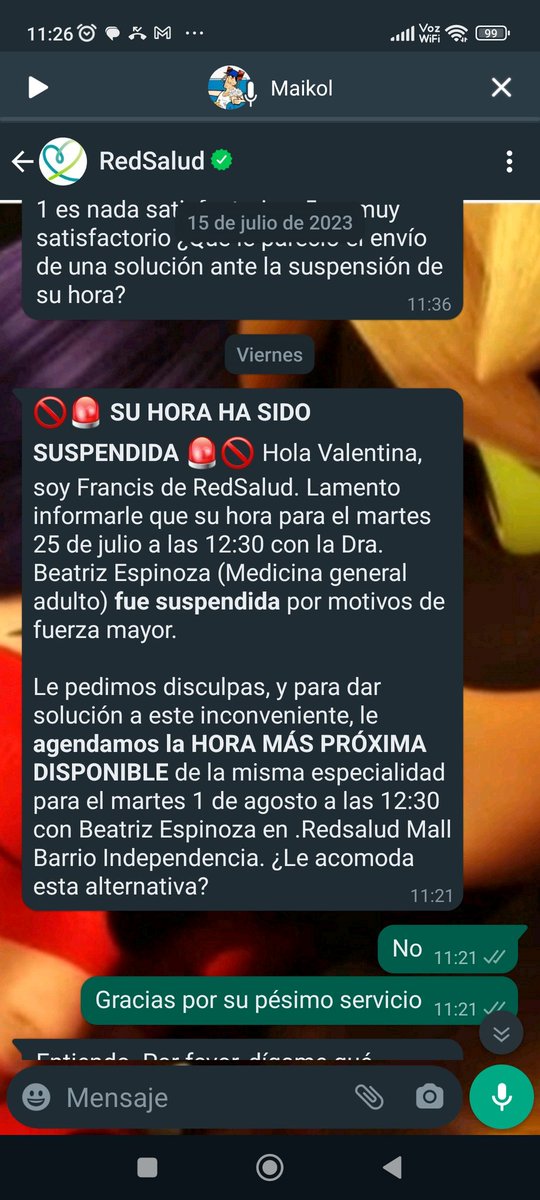 Miaaa2328's tweet photo. Está es la peor experiencia que pude llevarme por parte de un centro médico...me agendan hora para luego ser canceladas , ni siquiera he tenido una respuesta coherente del porqué se me están cancelando...@RedSaludCChC https://t.co/nVueqz669N