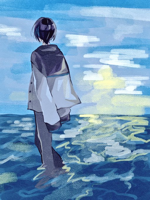 一年前の今頃卒業を知ってから死ぬほど描いてたときの絵↓のセリフリメイクです。新しい絵は表情や色味に一年経った私なりの彼への気持ちを存分に込めてリメイクさせていただきました。  