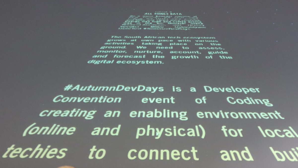 Geekulcha's tweet photo. #TBT DID YOU KNOW?
Geekulcha has seasonal developer days events which seek to challenge developers to change and adapt to new technologies as seasons changes.
Below was #AutumnDevDays, hosted on May The 4th of 2019 at a place far far away from the Vaal... https://t.co/1a0lH5YZLC
