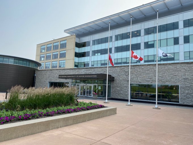 Flags at Regional Headquarters lowered to half-mast. 