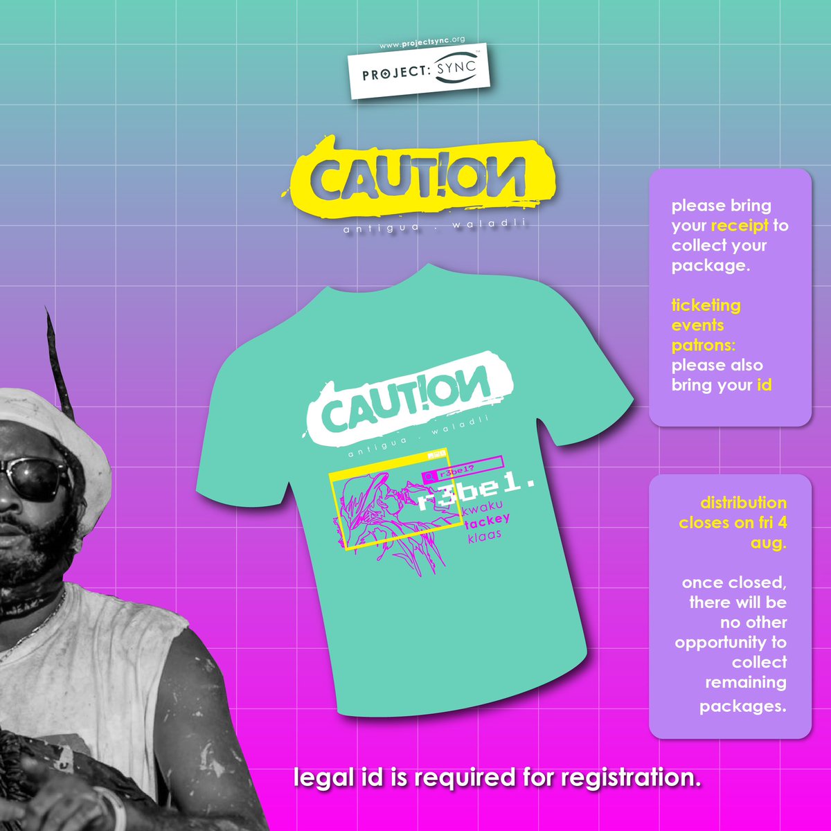 CautionExp's tweet photo. Distribution Begins Today @ The Sync Sanctum | #CautionDayBreak #AntiguaJouvert2023 https://t.co/1c5XwQ99R1