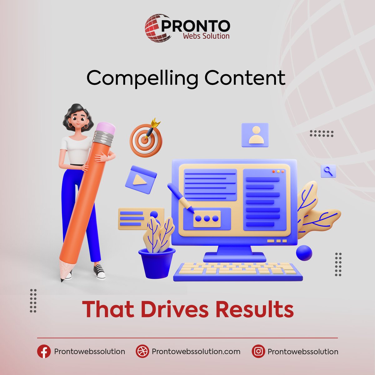 PWebsSolution's tweet image. Words have the power to ignite action and connect with your audience. Our skilled content writers deliver persuasive and engaging content that drives conversions. #ProntoWebsSolution content writing services. Contact us on prontowebssolution.com
 #ContentWriting #DriveResults